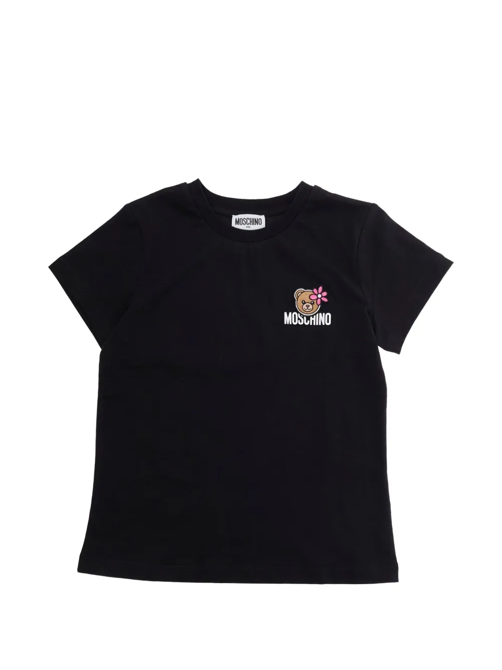Moschino Kids logo-appliqué T-shirt - Nero