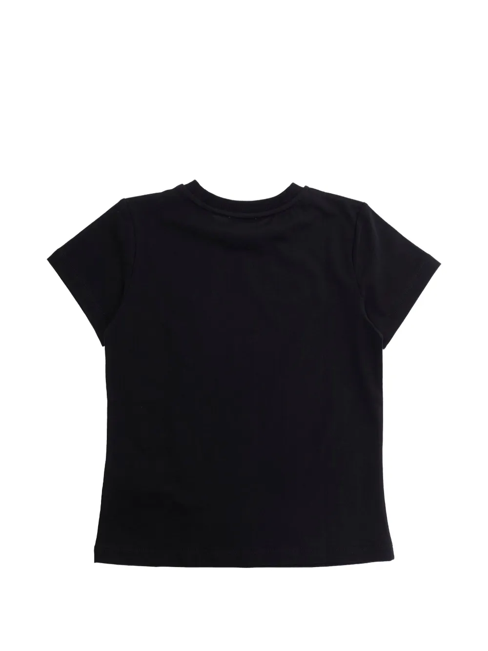 Moschino Kids T-shirt met logopatch Zwart