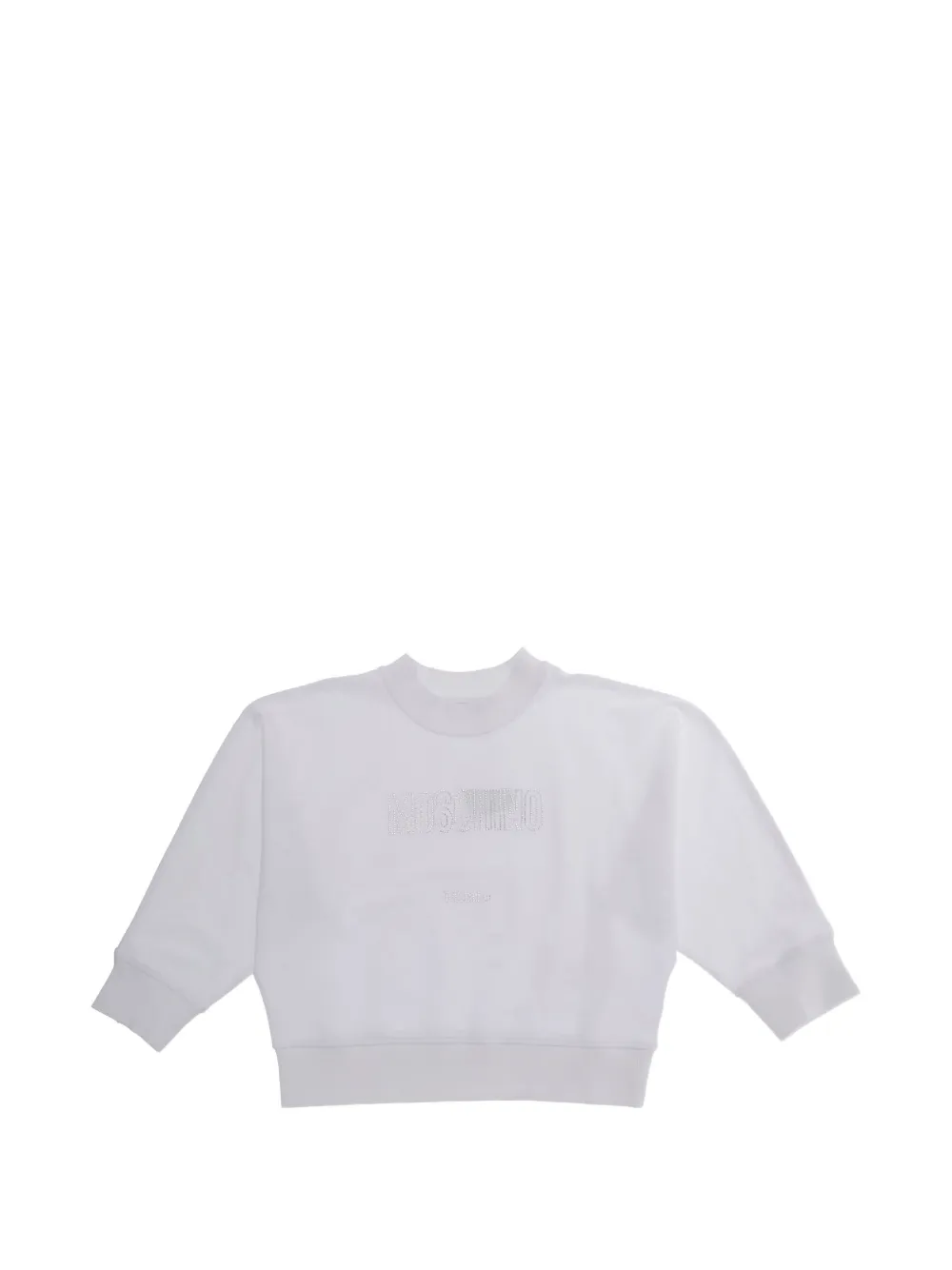 Moschino Kids rhinestone-embellishment sweatshirt - Bianco