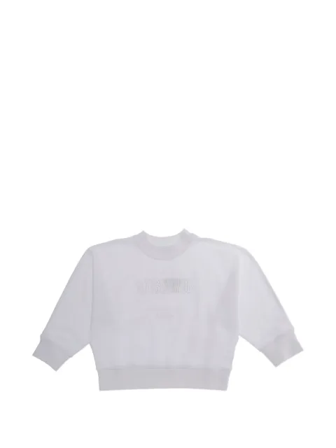 Moschino Kids Moletom com aplicação de strass