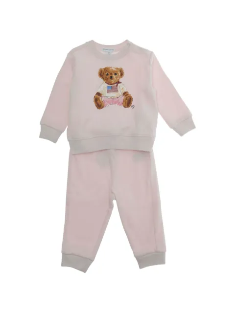 POLO RALPH LAUREN KIDS teddy-print tracksuit
