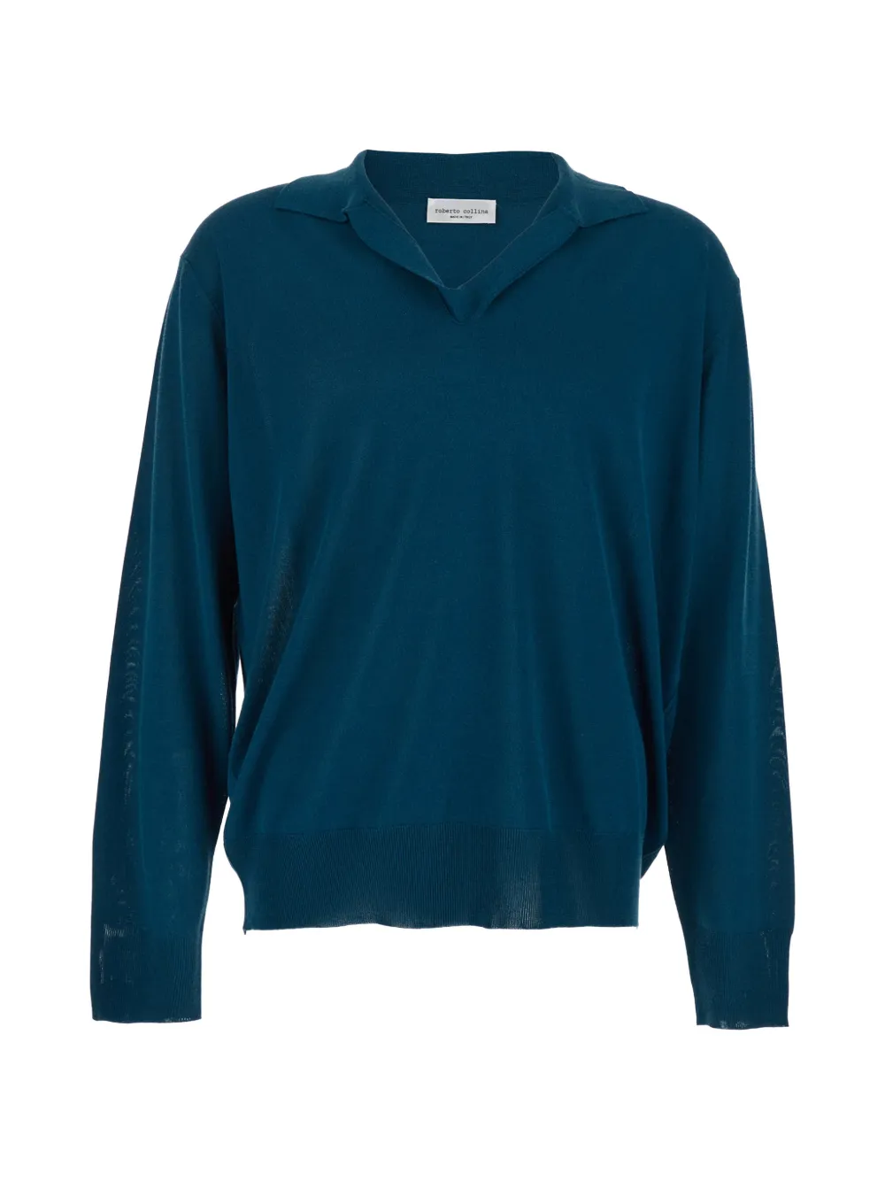 Roberto Collina polo-collar sweater - Blu