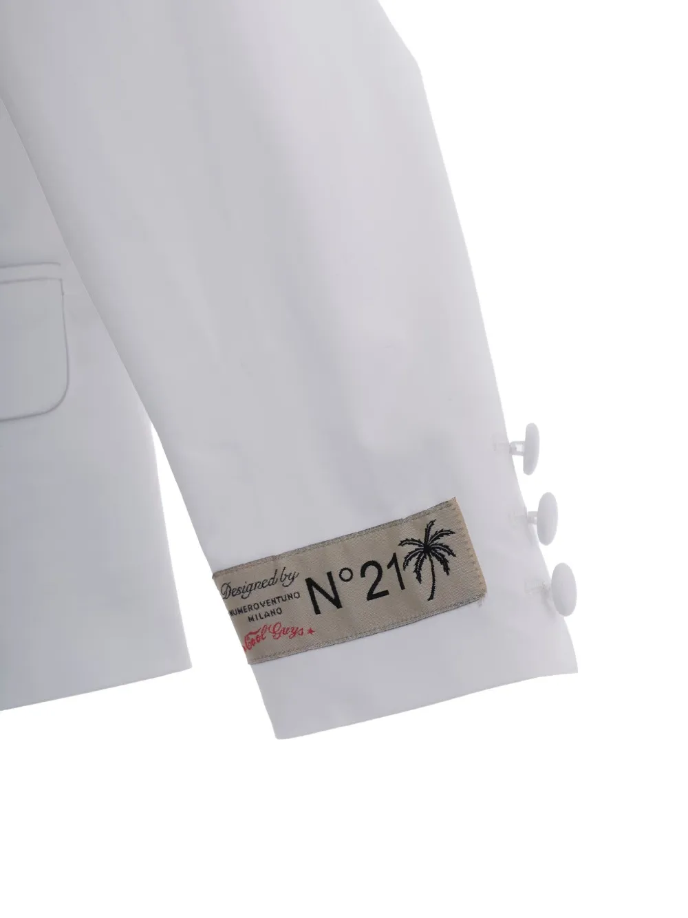  Nº21 Kids Single-breasted Blazer - White 