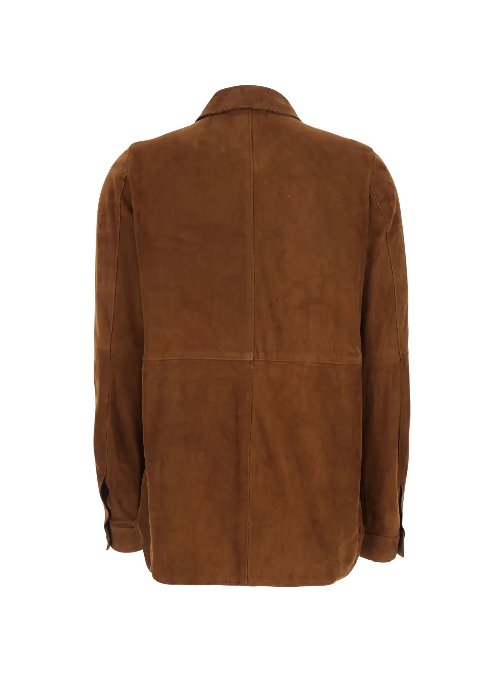  Semicouture Buttoned Suede Top - Brown 