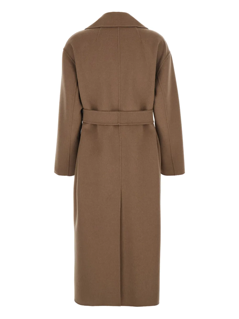  's Max Mara Belted Virgin Wool Coat - Brown 