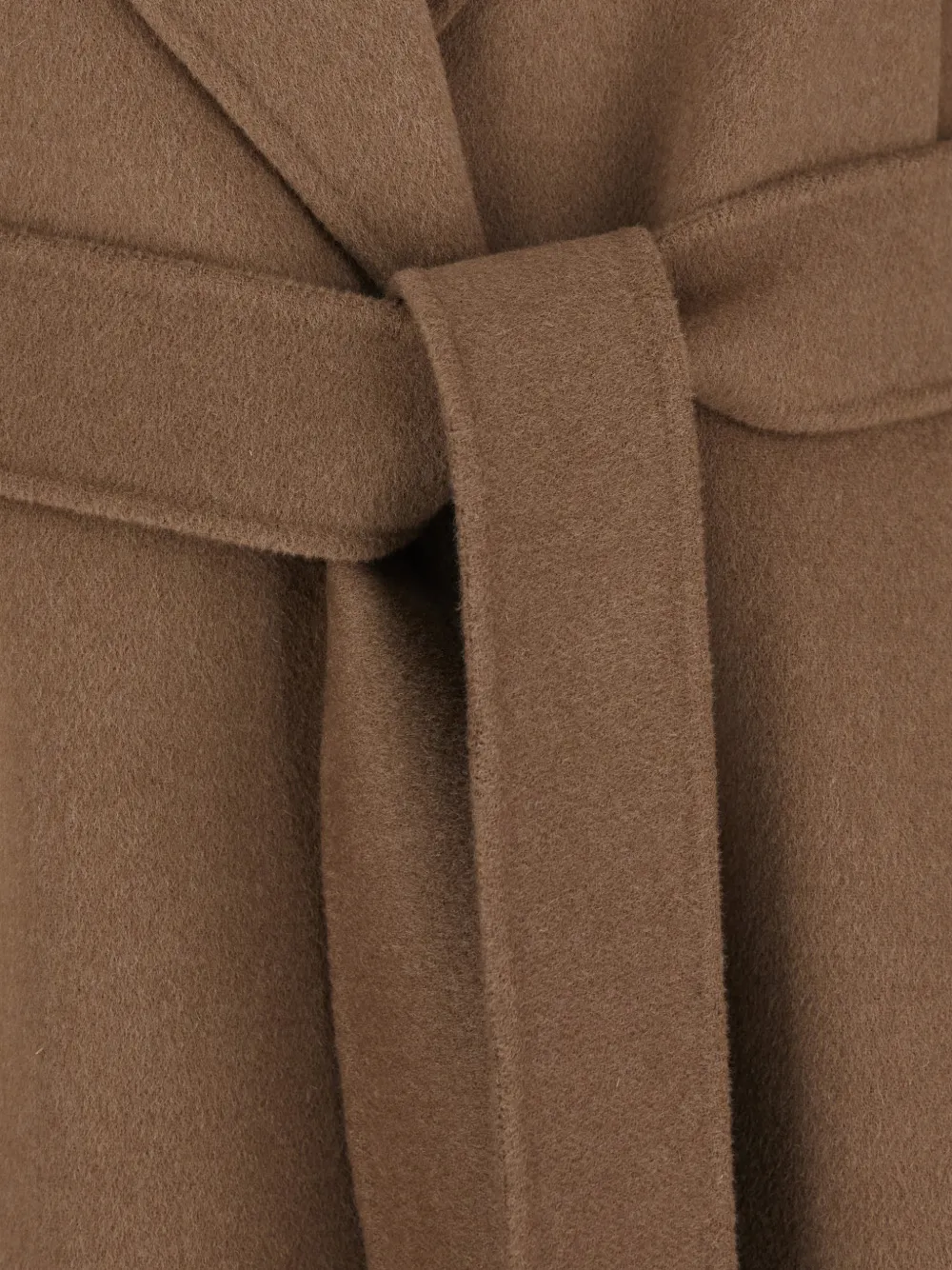  's Max Mara Belted Virgin Wool Coat - Brown 