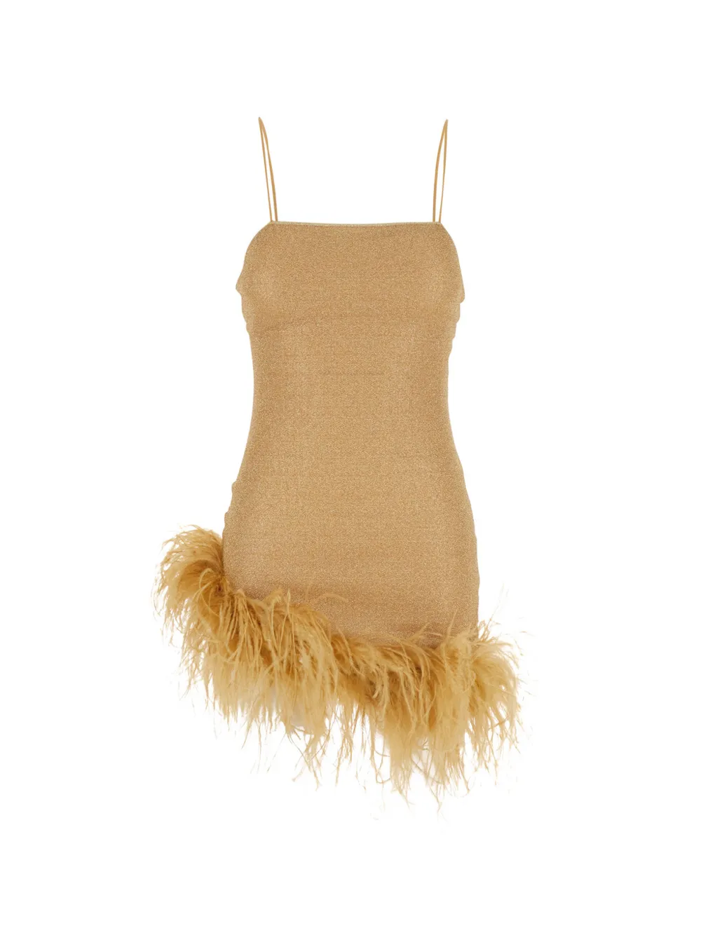 Oséree Lumière Plumage sleeveless mini dress - Oro
