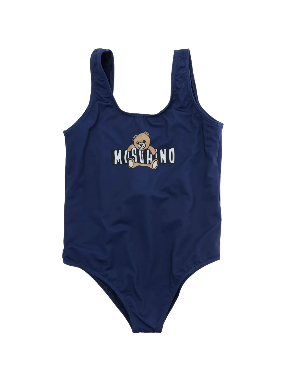 Moschino Kids logo-print swimsuit - Blu