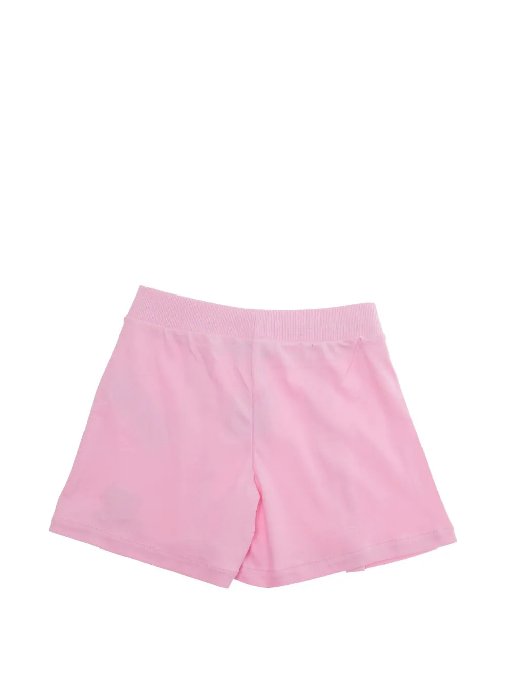 Moschino Kids Geplooide shorts met borduurwerk Roze