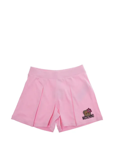 Moschino Kids shorts bordados con pinzas