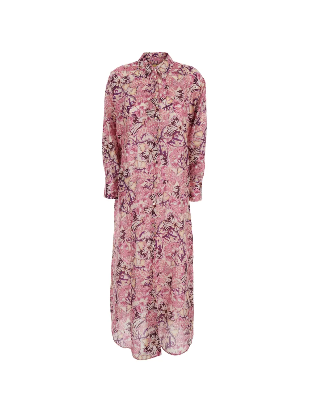 Momoni Jali button dress - Rosa