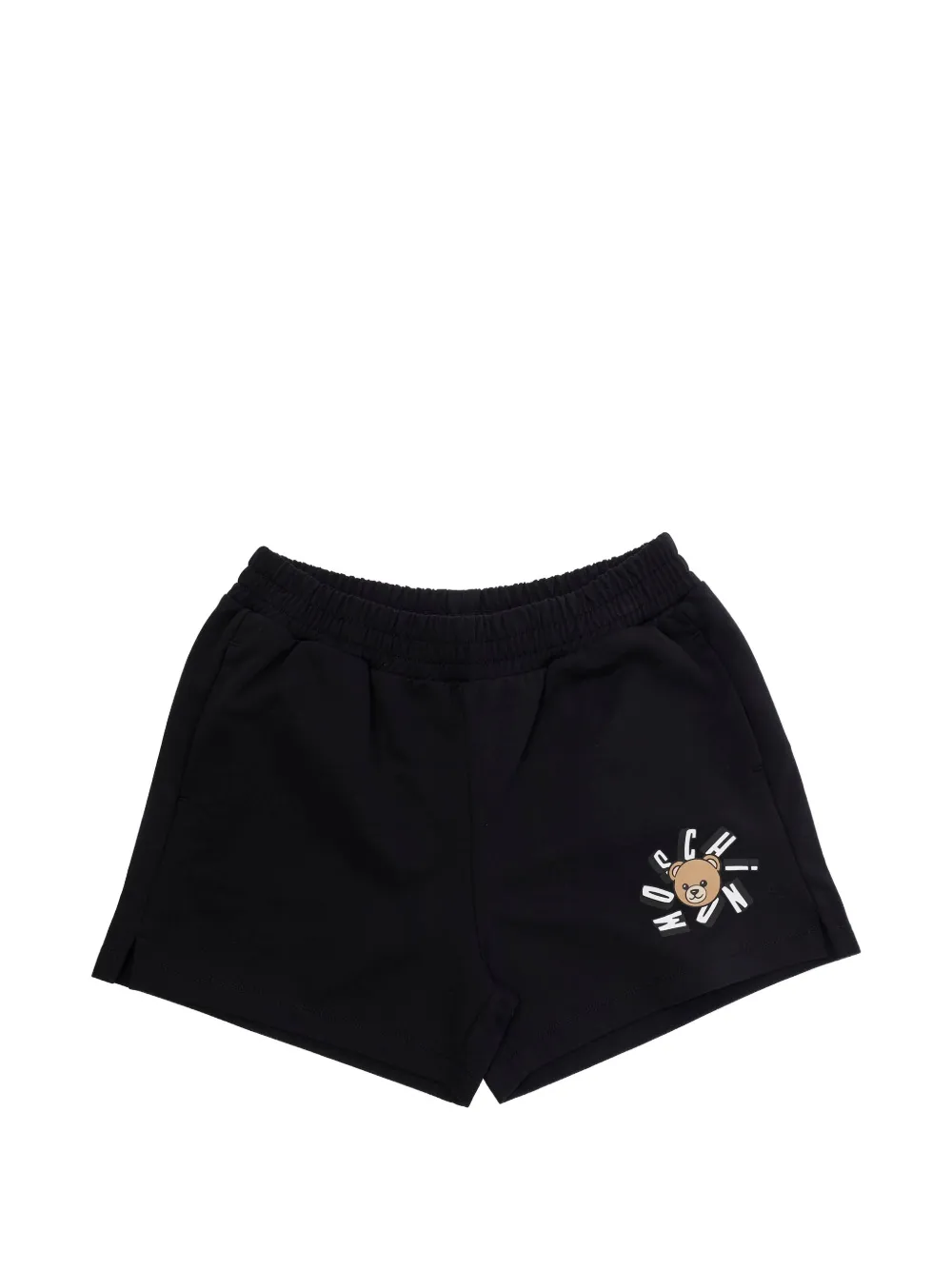 Moschino Kids logo-print shorts - Nero