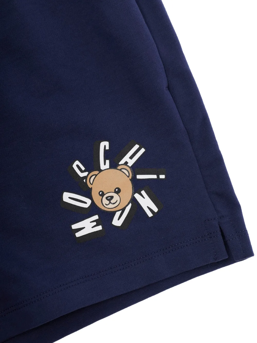 Moschino Kids Shorts met logoprint Blauw