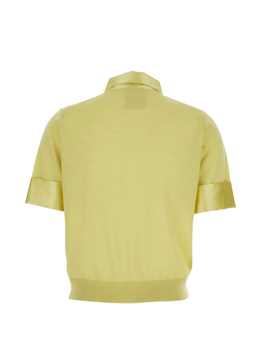 Semicouture Poloshirt met kraag met knopen Geel
