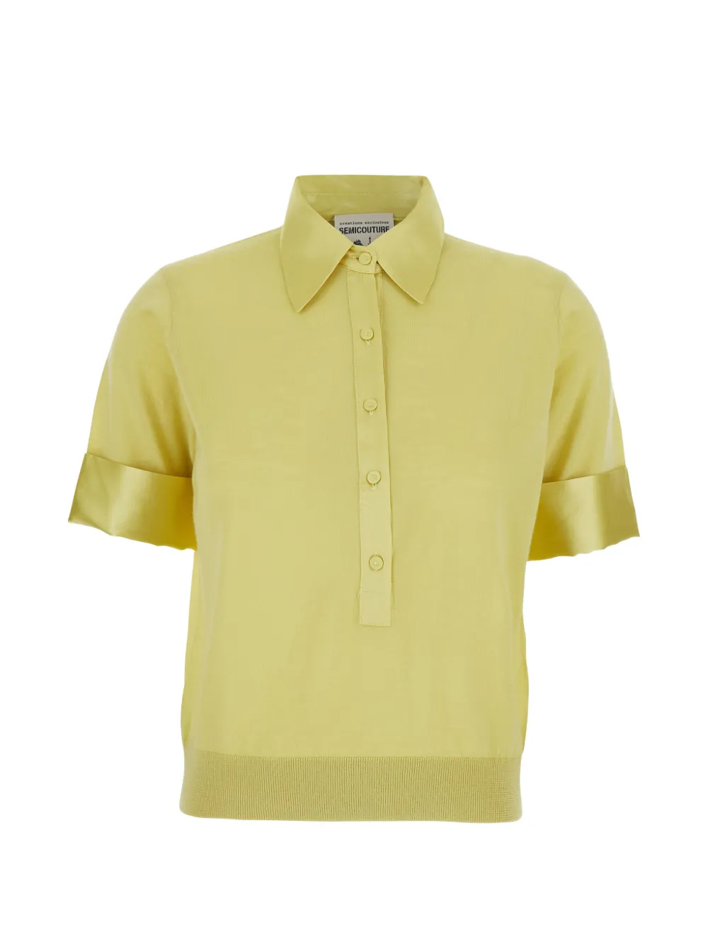 Semicouture buttoned collar polo shirt - Giallo
