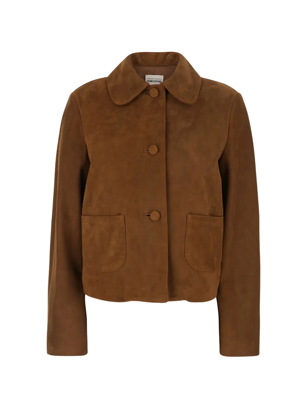 Semicouture suede jacket - Marrone