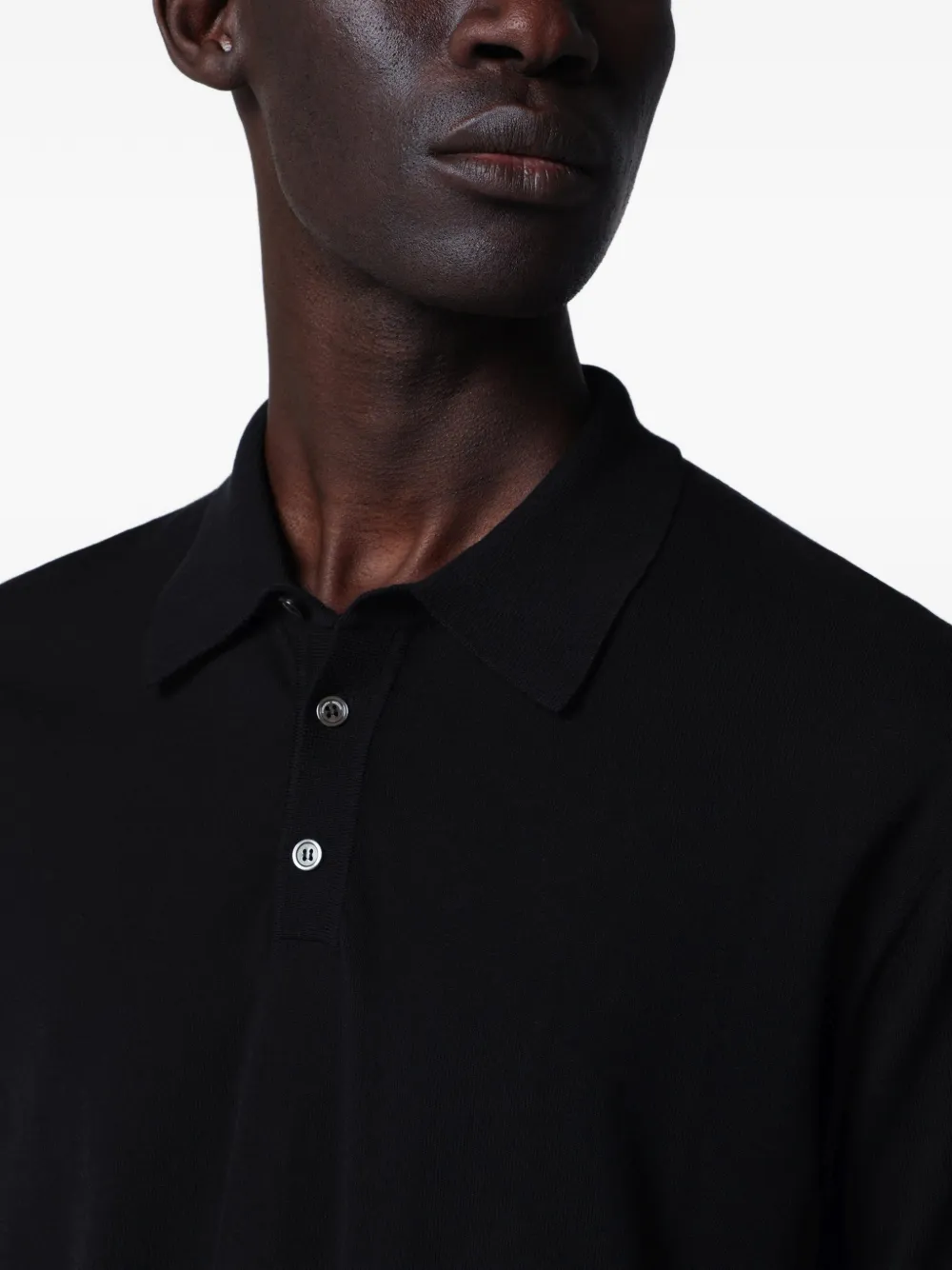 Roberto Collina Poloshirt met korte mouwen Zwart