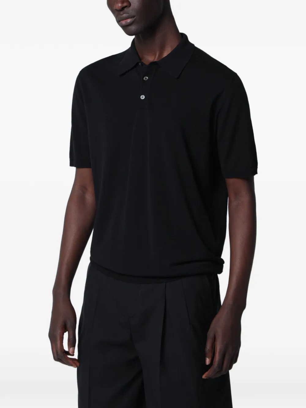 Roberto Collina short-sleeved polo shirt - Nero