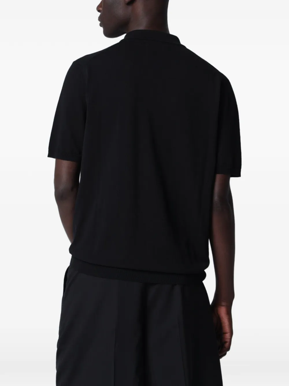 Roberto Collina Poloshirt met korte mouwen Zwart