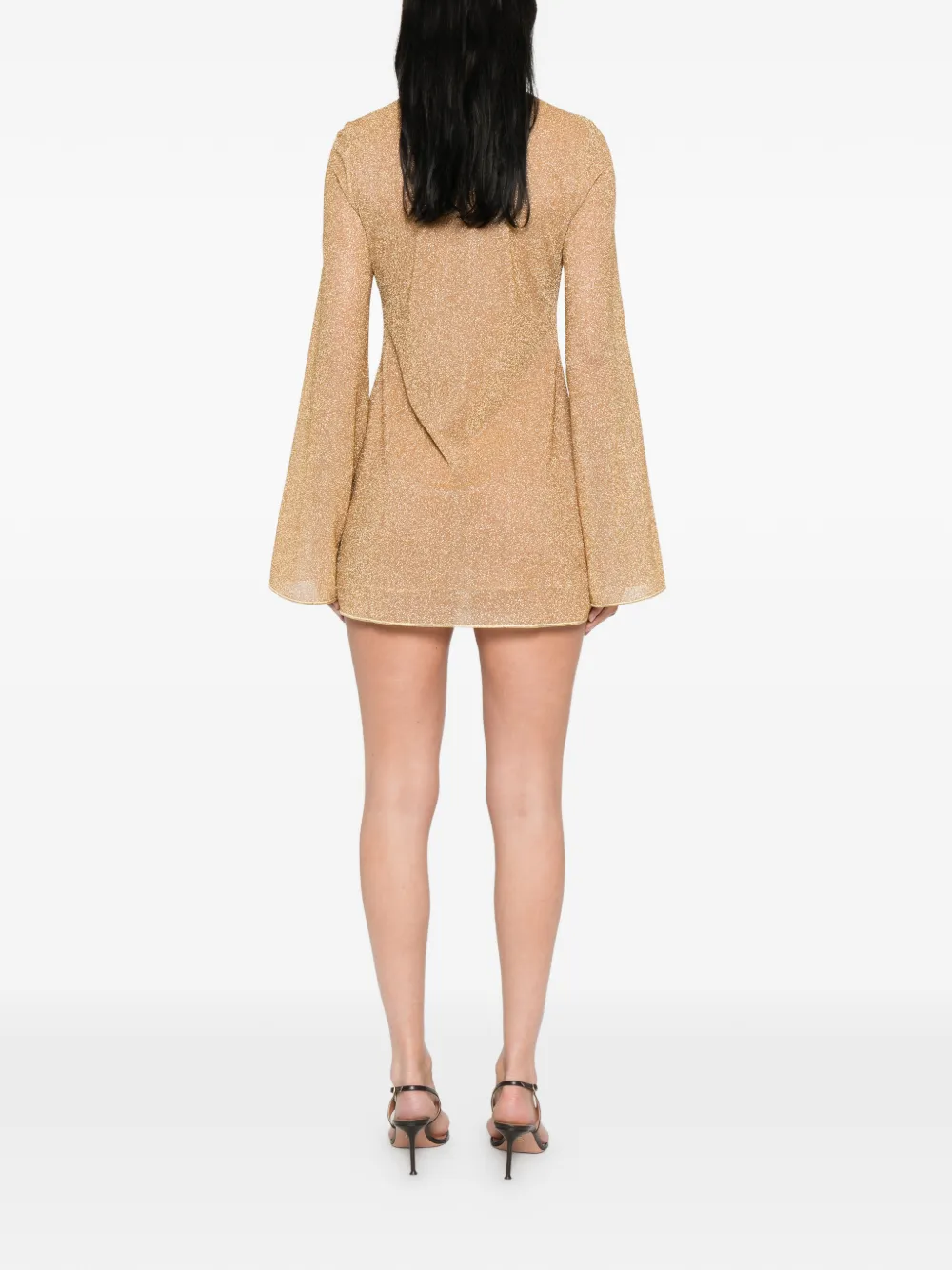 Oséree Mini-jurk verfraaid met stenen Beige