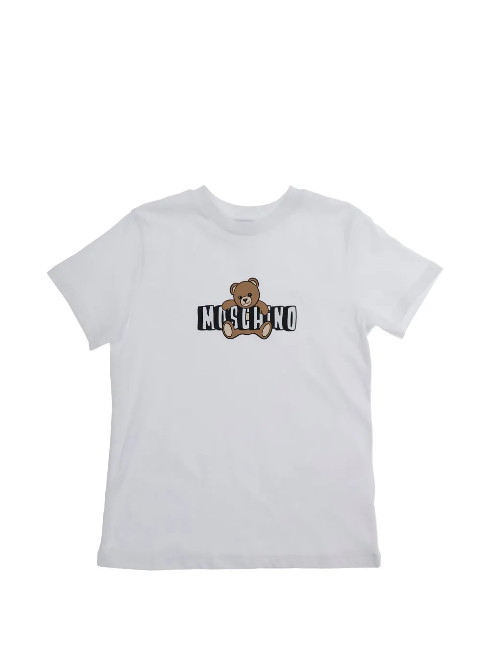 Moschino Kids logo-print T-shirt - Bianco