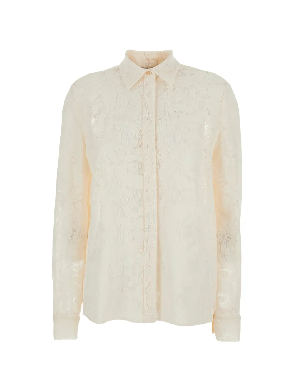 PT Torino lace buttoned shirt - Toni neutri