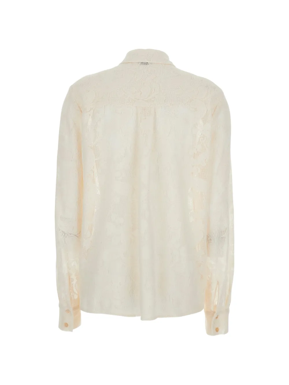 Pt Torino Lace Buttoned Shirt - Neutrals 