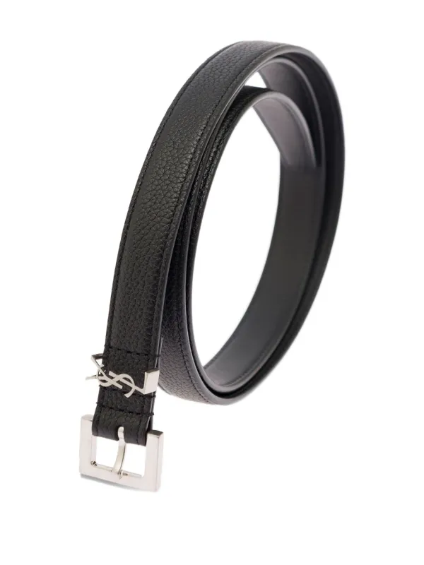 Saint Laurent  カサンドラ レザーベルト ブラック Saint Laurent カサンドラ レザーベルト | ブラック | FARFETCH JP
