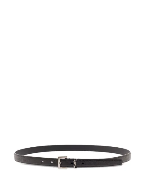 Saint Laurent cassandre-loop Leather belt