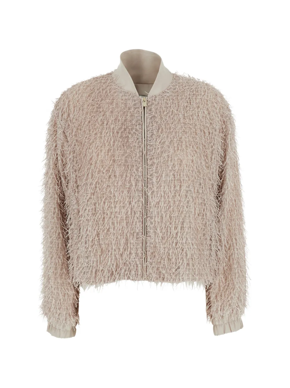 RAME fringed zip-up jacket - Toni neutri
