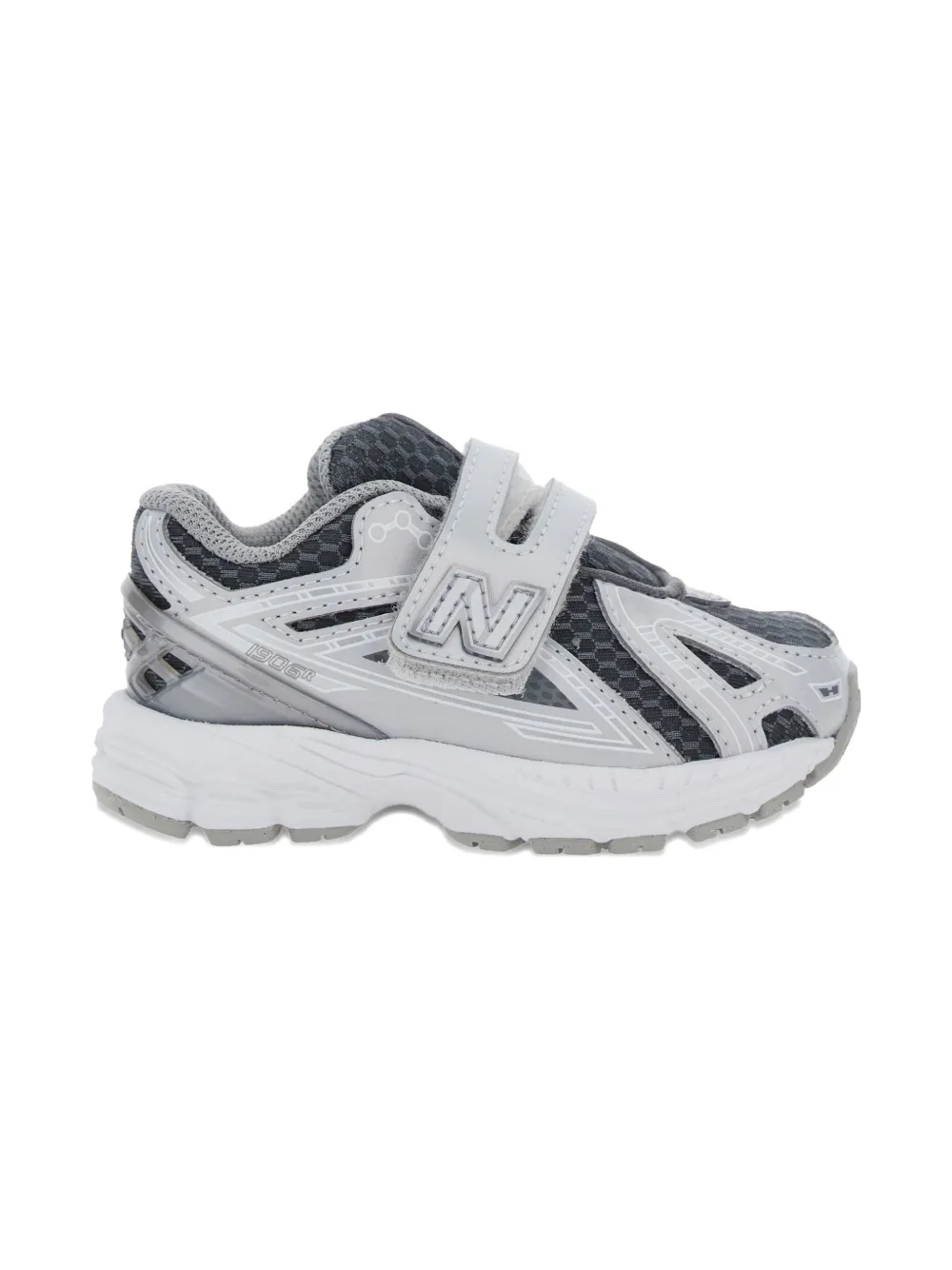 New Balance Kids Sneakers met klittenband en logo Grijs