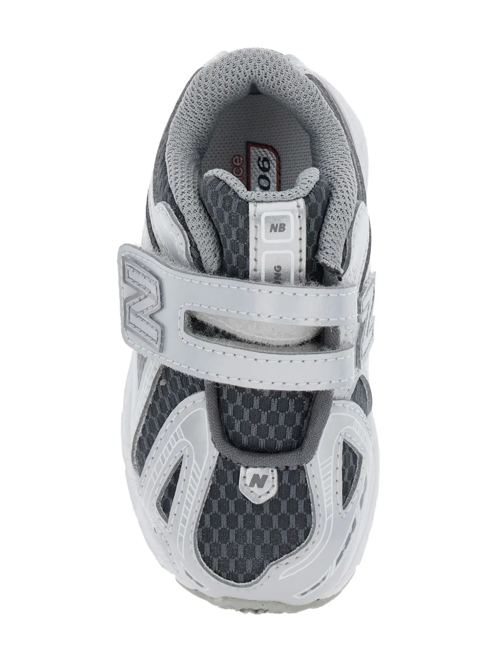 New Balance Kids Sneakers met klittenband en logo Grijs
