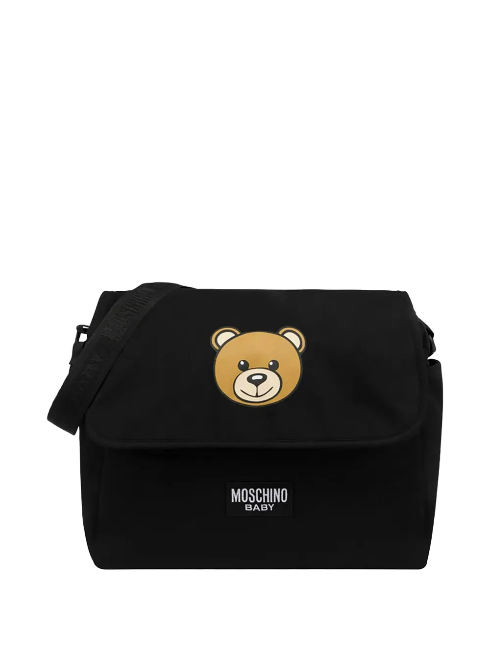 Moschino Kids teddy logo changing mat and bag set - Nero