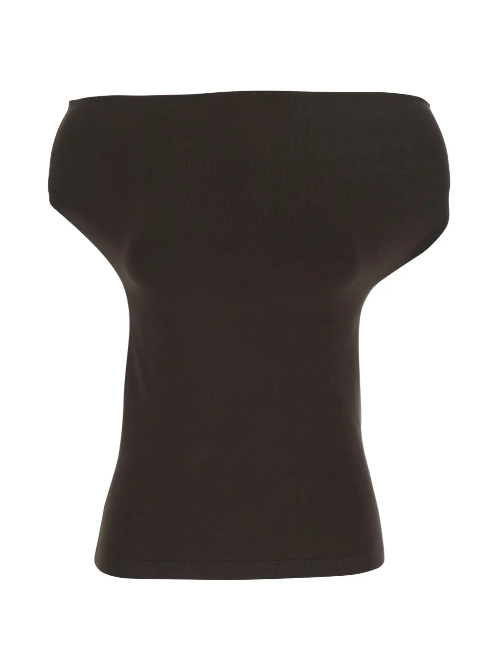 Semicouture Angels shoulder-pad top - Marrone