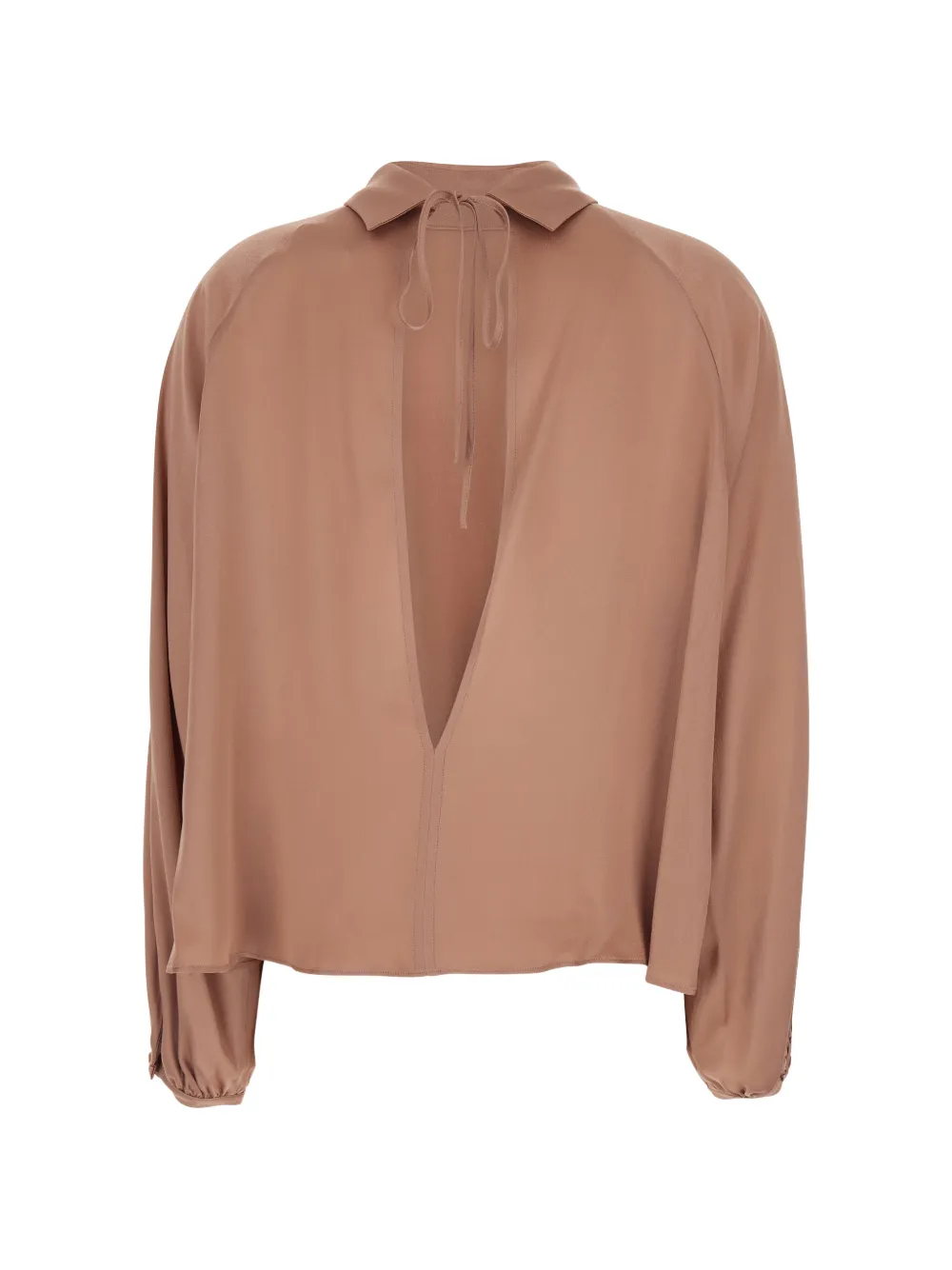  Semicouture High-neck Open-back Top - Neutrals 