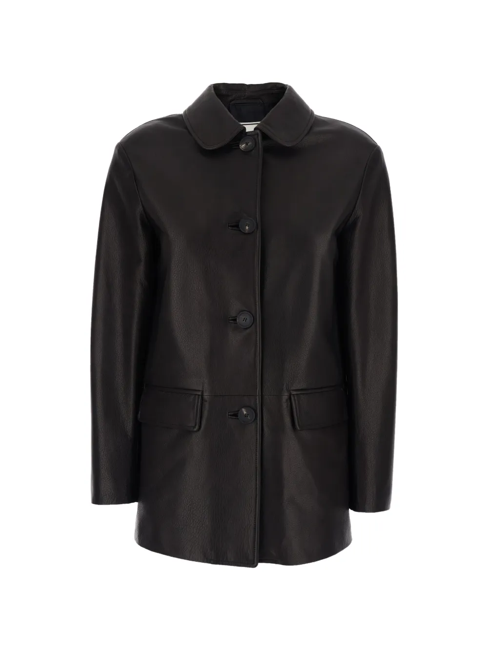 Tagliatore buttoned leather jacket - Marrone