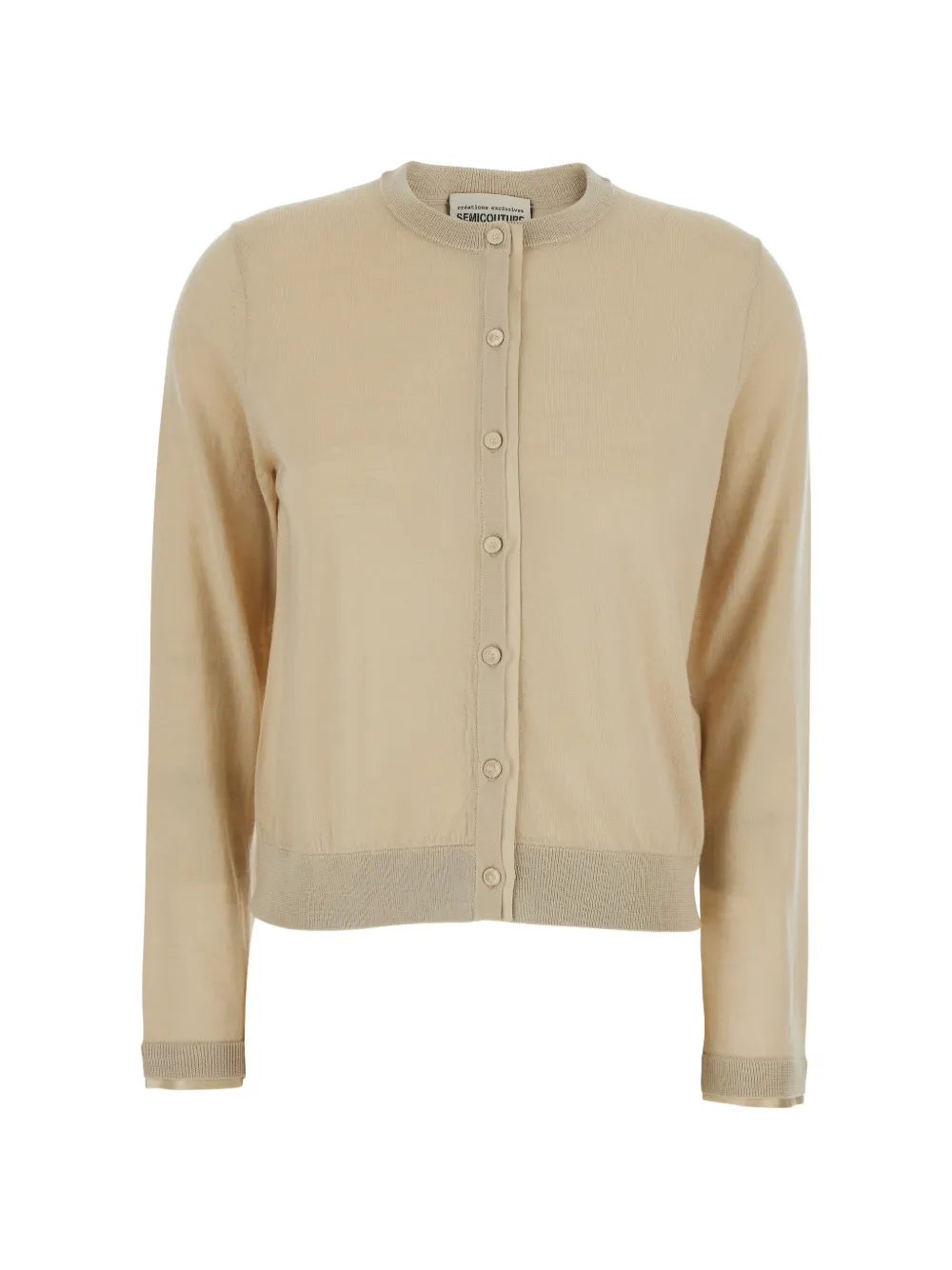 Semicouture Asuncion buttoned knit cardigan - Toni neutri
