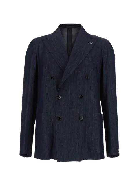 Tagliatore double-breasted denim blazer