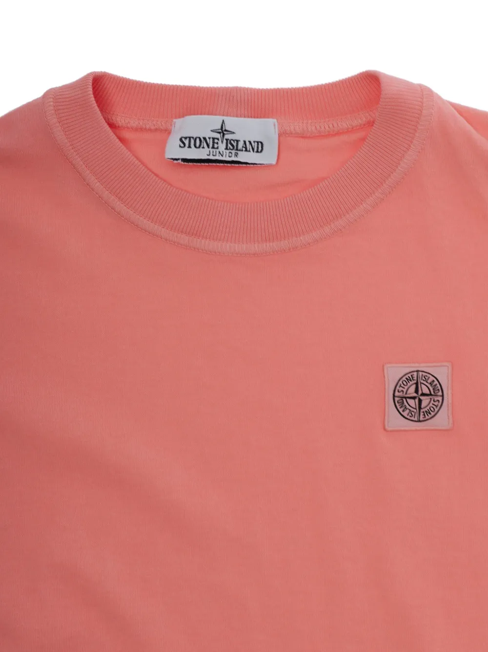 Stone Island Junior T-shirt met logopatch Oranje
