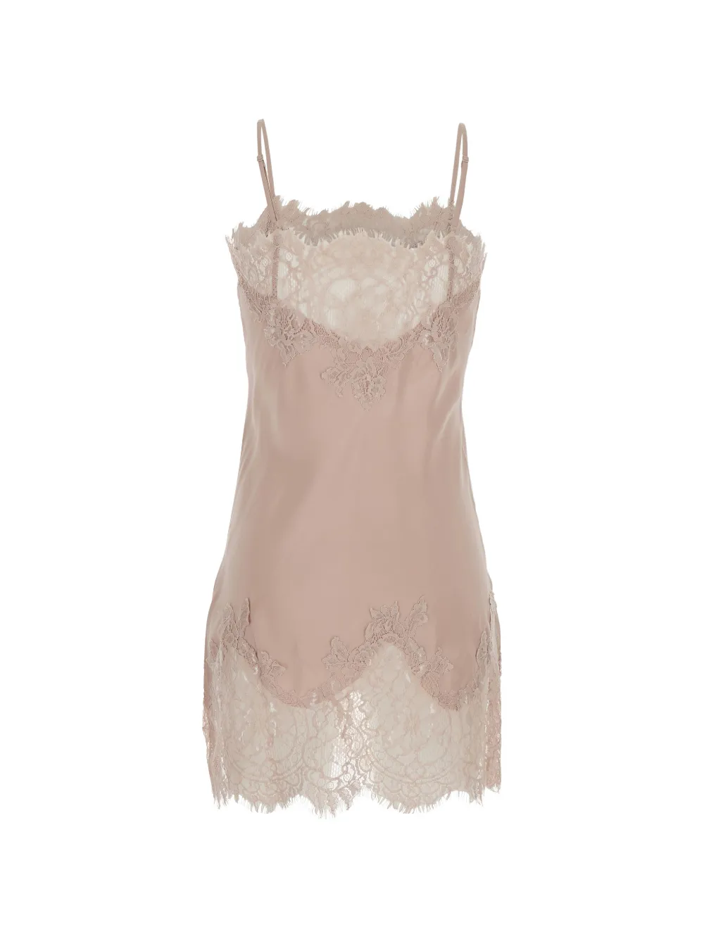 Gold Hawk Lace-trim Mini Dress - Pink 