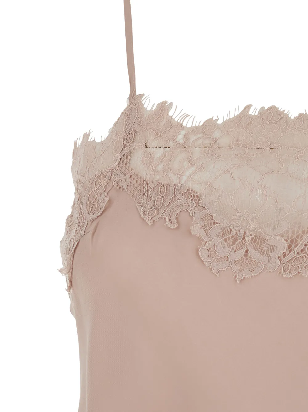  Gold Hawk Lace-trim Mini Dress - Pink 