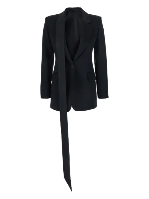 The Attico lapel tie virgin wool jacket