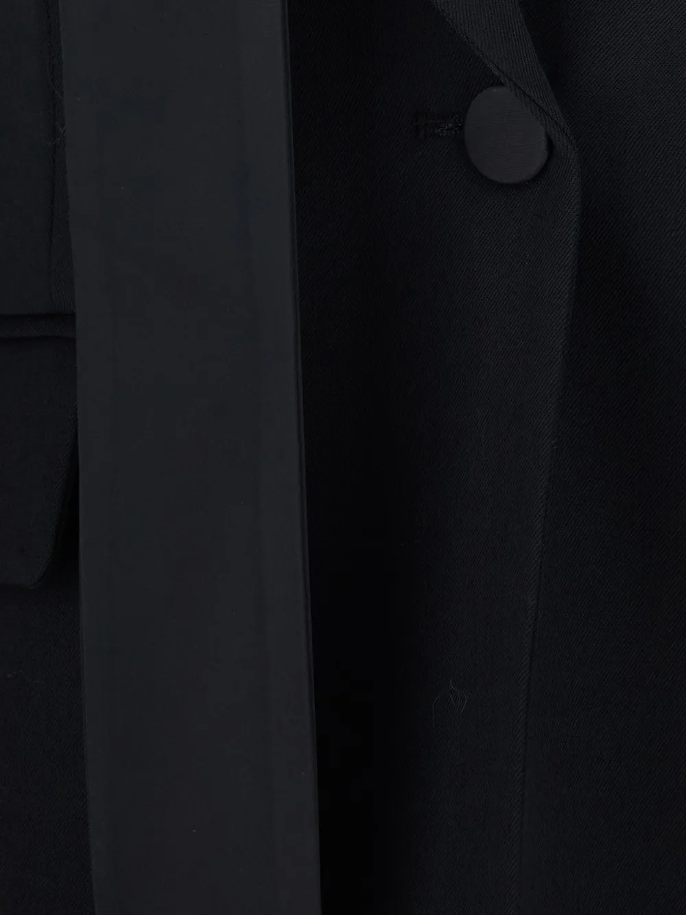  The Attico Lapel Tie Virgin Wool Jacket - Black 