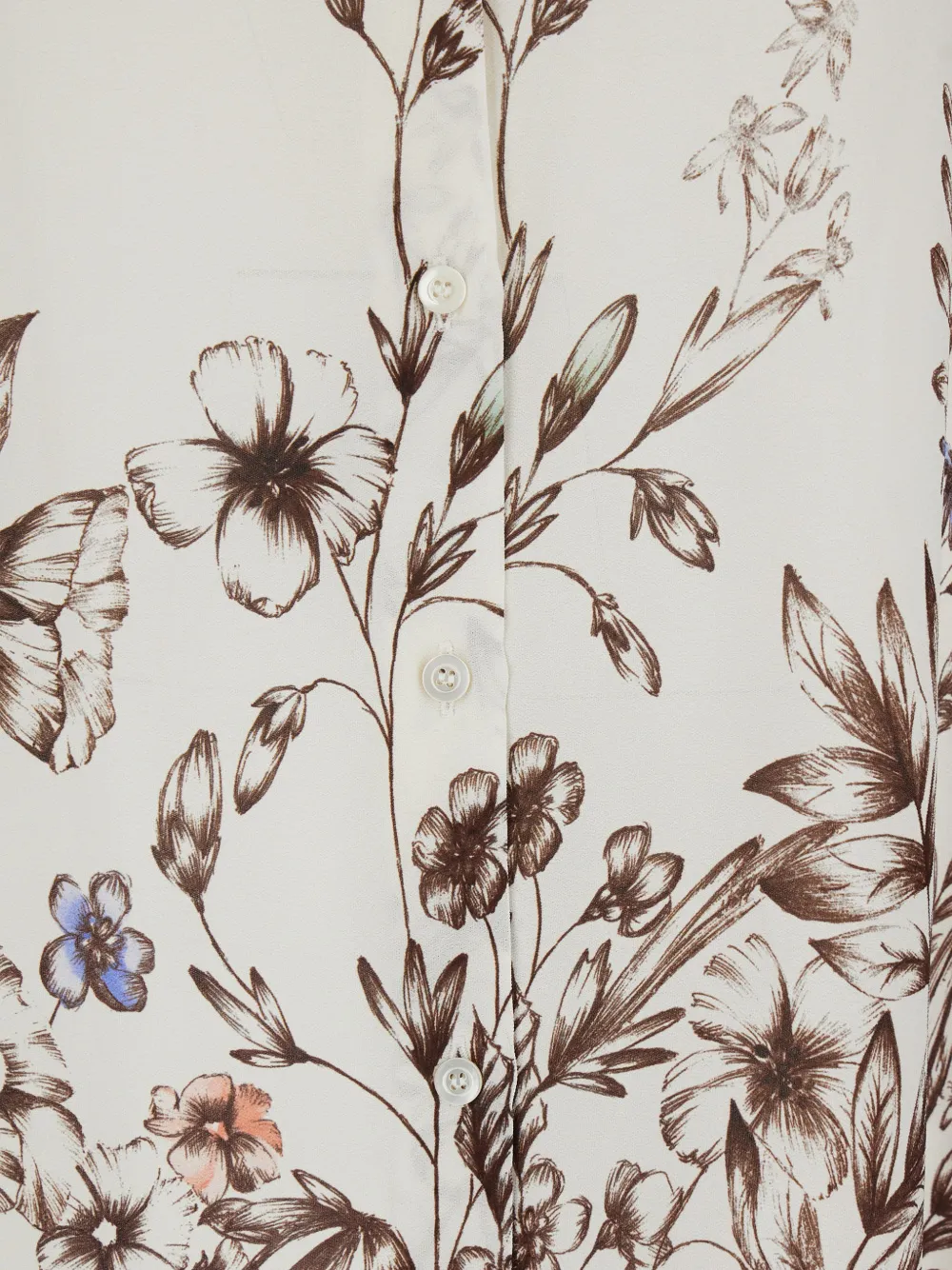  Semicouture Floral-print Buttoned Shirt - White 