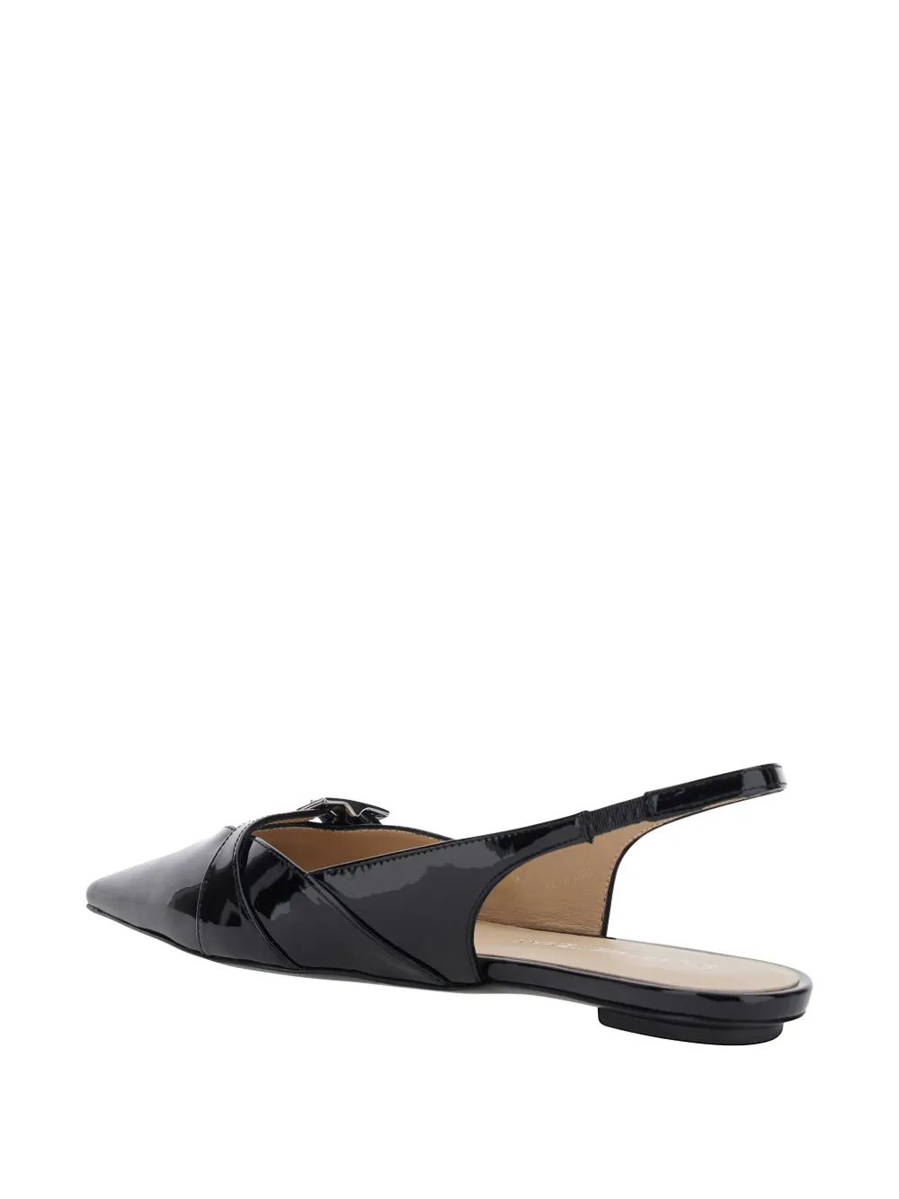 Stuart Weitzman buckle strap ballet flats Zwart