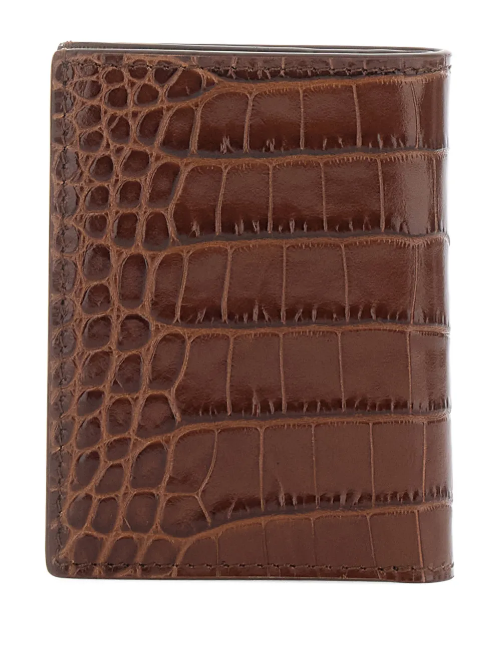 TOM FORD embossed leather wallet - Marrone
