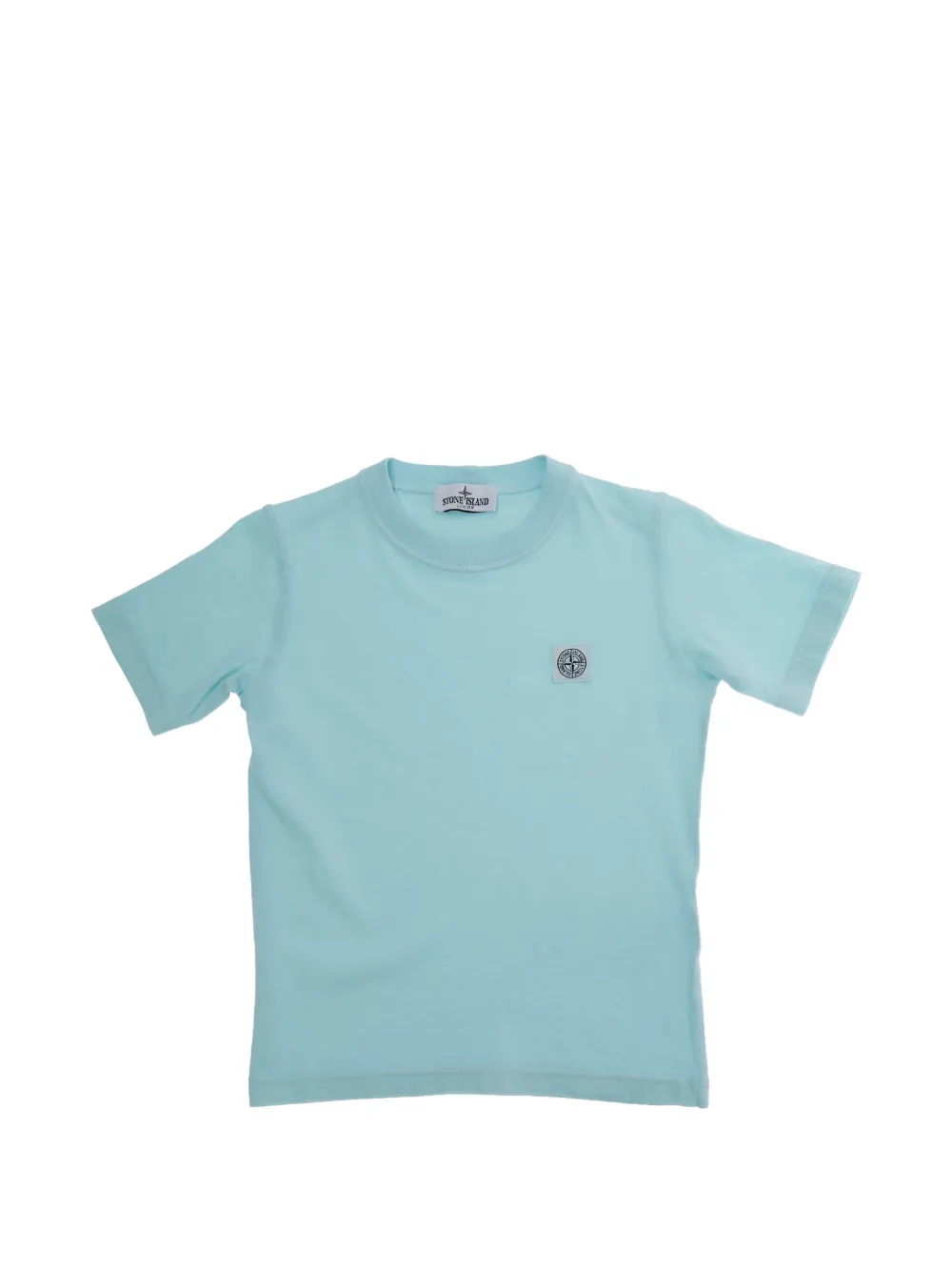 Stone Island Junior crew-neck patch T-shirt - Blu