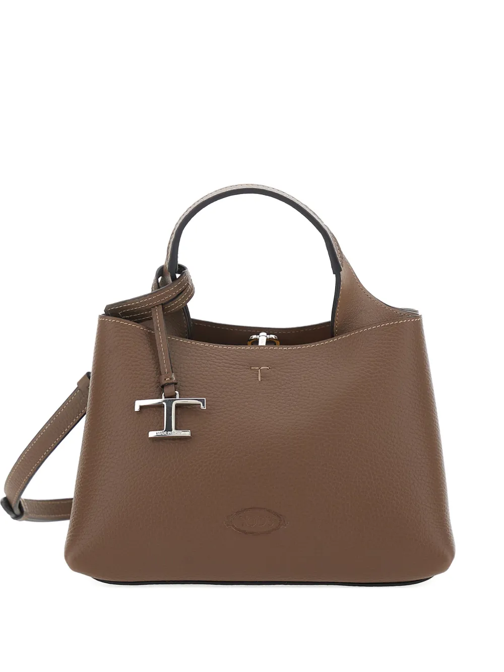 Tod's logo-charm tote bag - Marrone