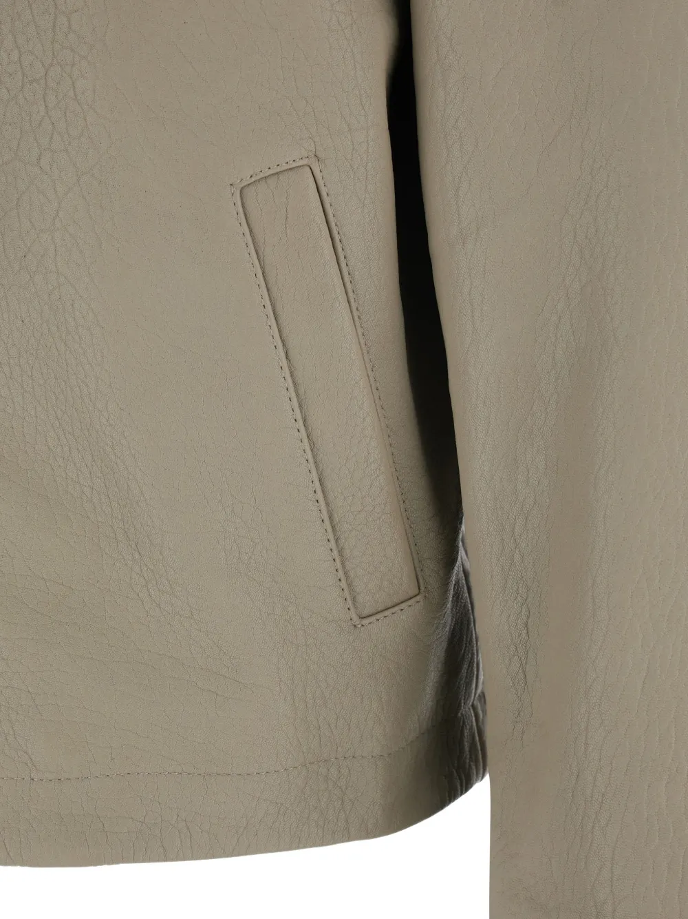  Sunflower Zip-fastening Leather Jacket - Neutrals 