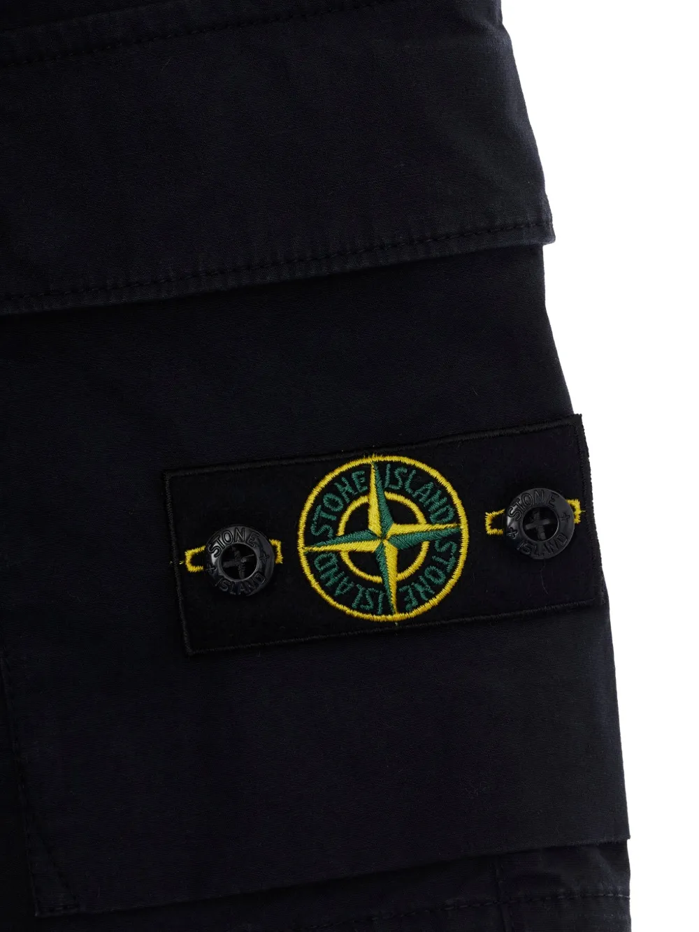 Stone Island Junior Shorts met logopatch Blauw